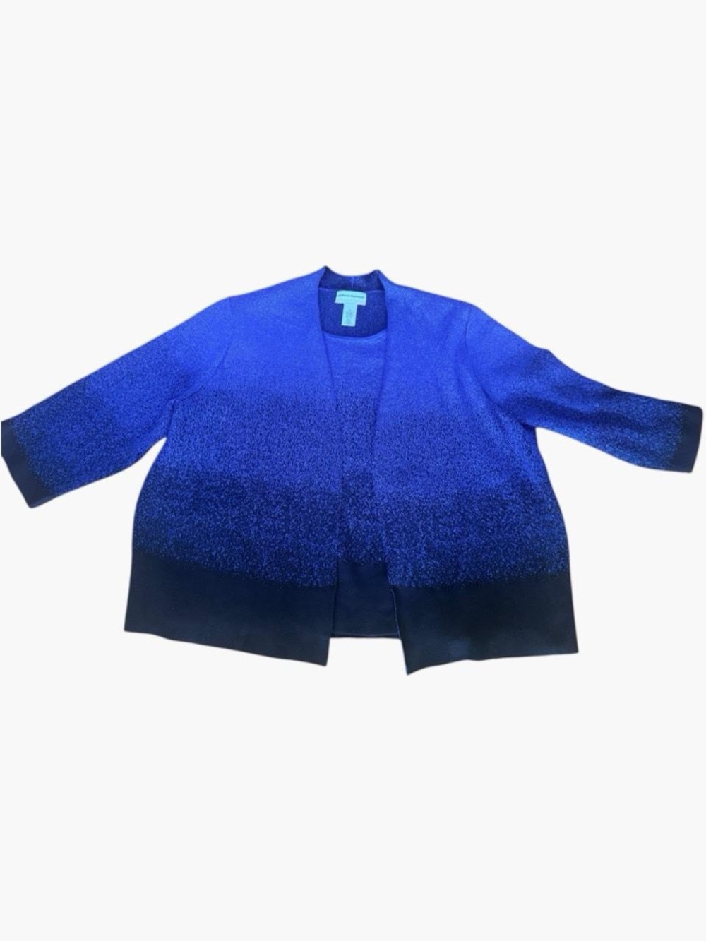 NWT ALFRED DUNNER Blue Ombre Shimmer Two-for-One Sweater